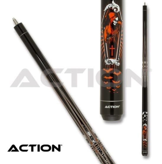 Action Garage Cue Stick Black w/Red Reaper ACT166