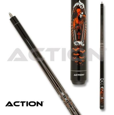 Action Garage Cue Stick Black w/Red Reaper ACT166