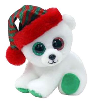 TY Paxton Polar Bear Multi Plush Stuffed Animal Beanie Baby