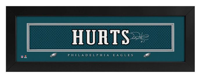 Jalen Hurts Players Name Plate Signature Print