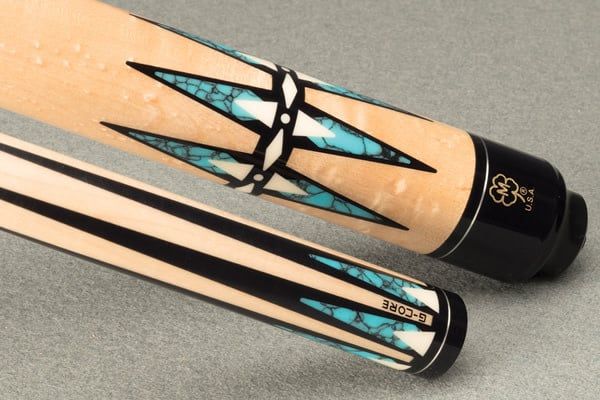 G605 CUE STICK WITH CROWN INLAY
