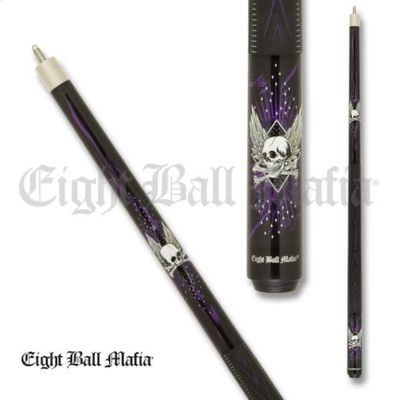Eight Ball Mafia EBM29 Skull w/Wings Purple Sport Wrap Cue Stick