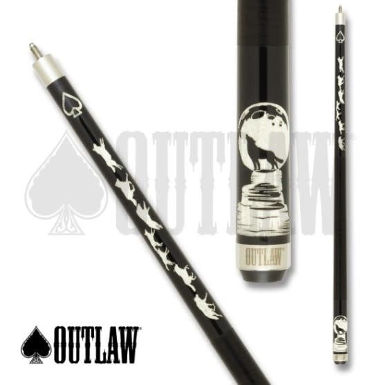 Outlaw OL58 Black Howl at the Moon Cue Stick