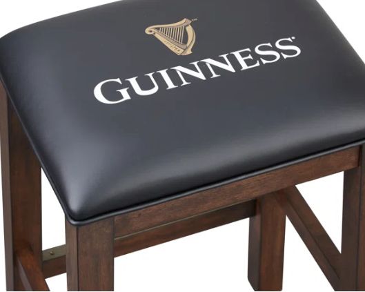 Guinness 30&quot; Saddle Stool  Barstool Distressed Walnut  G-0807-35-SS