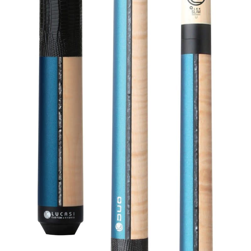 LZDU13 LUCASI DUO HALF PAINT/HALF EXOTIC WOOD SERIES POOL CUE