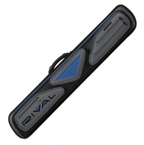 Rival 3X4 Soft Billiard Cue Case - Grey Blue &amp; Black