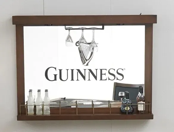 Guinness Wall Bar - Distressed walnut  G-0807-35-WB