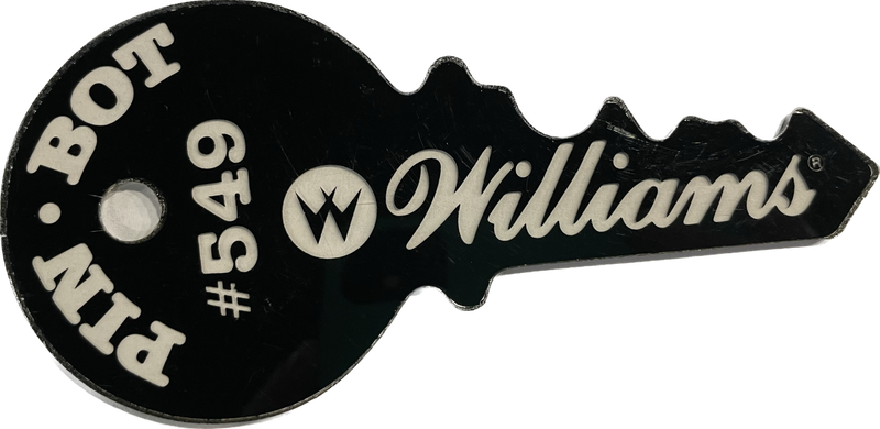 Williams PIN BOT #549 Pinball Machine Promotional Plastic Key Chain Fob