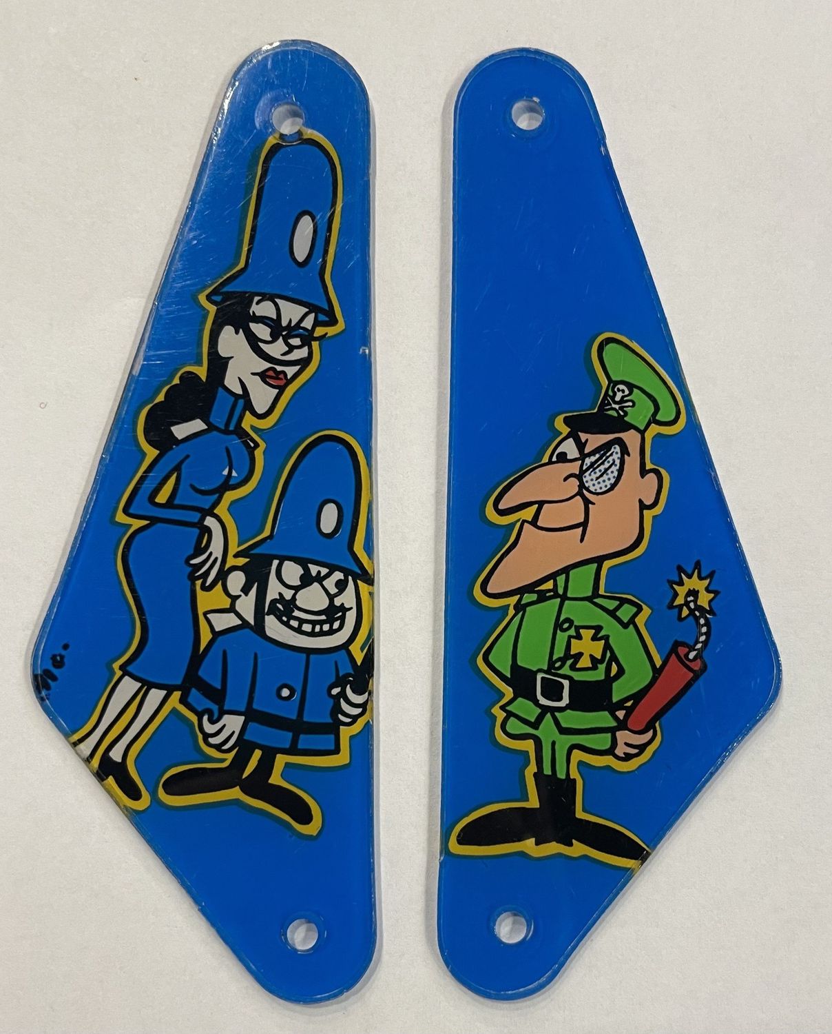 Rocky &amp; Bullwinkle Pinball Plastic Slingshots Set - NOS