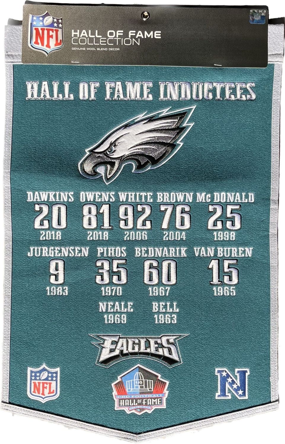 Philadelphia Eagles HOF Banner 77003