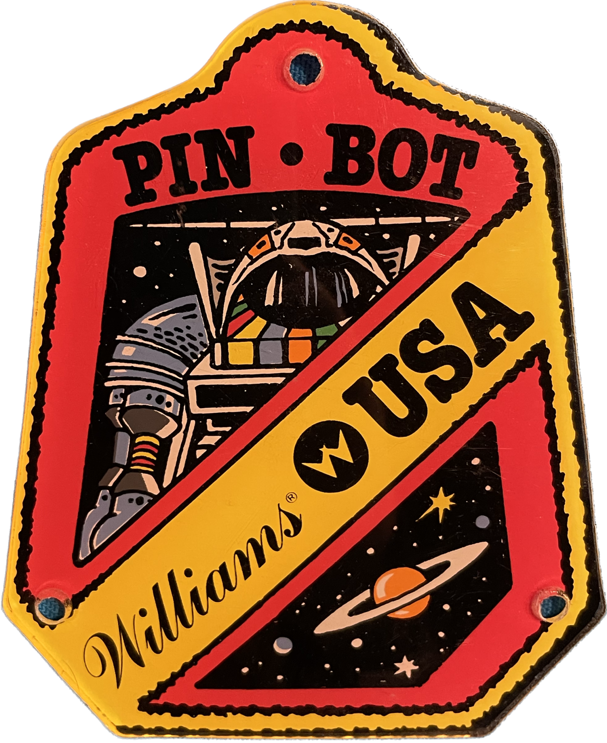 Williams PIN BOT  Pinball Machine plastic - Red