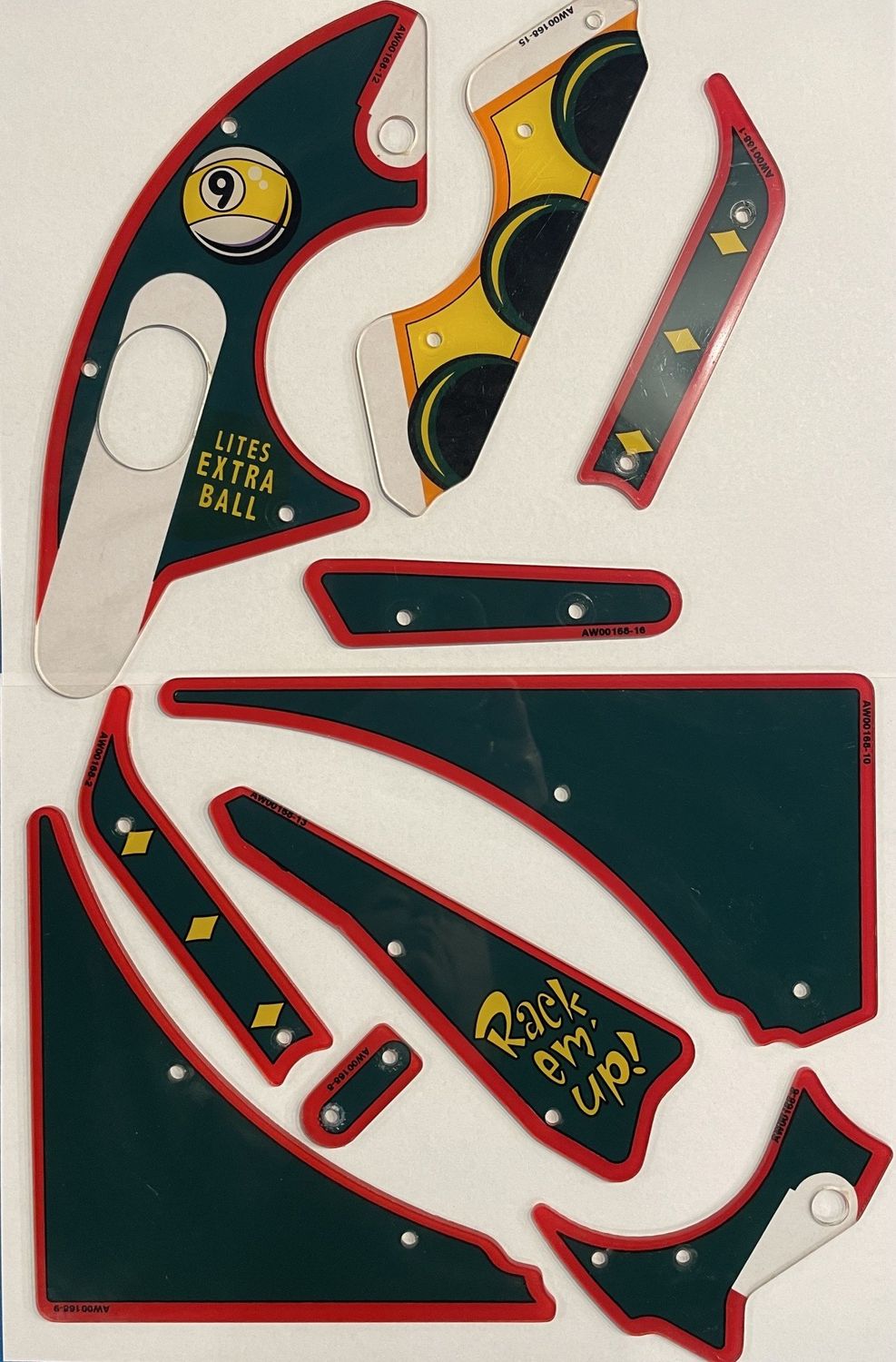 Capcom Breakshot pinball plastic  Pinball Part Set