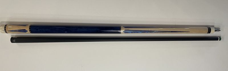 JP07B-B Blue Custom Cue Stick with Rogue 12.4mm Carbon Fiber Shaft