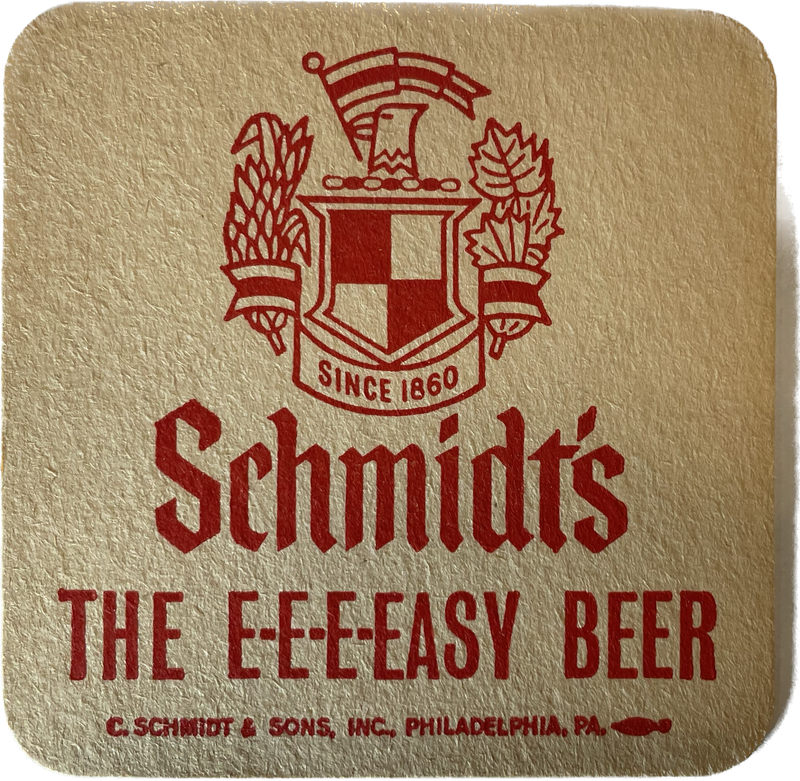 Vintage Schmidt&#39;s The E-E-E-Easy Beer Coaster - Set of 10