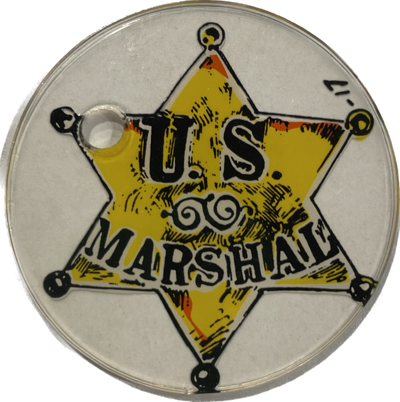 US Marshal Maverick Plastic Set NOS New  Pinball Machine Parts key Fob - Data East