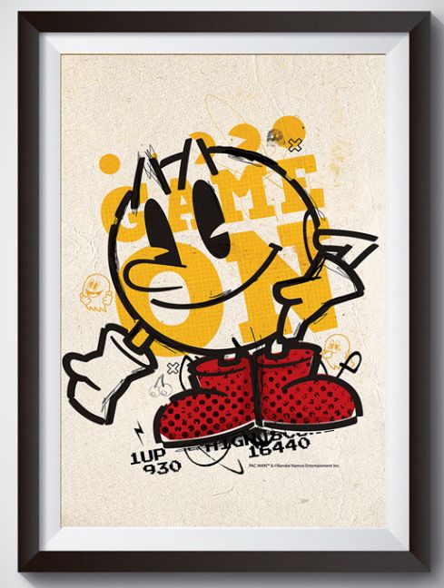 Pac Man Game On Poster in Frame 24&quot; X 36&quot;