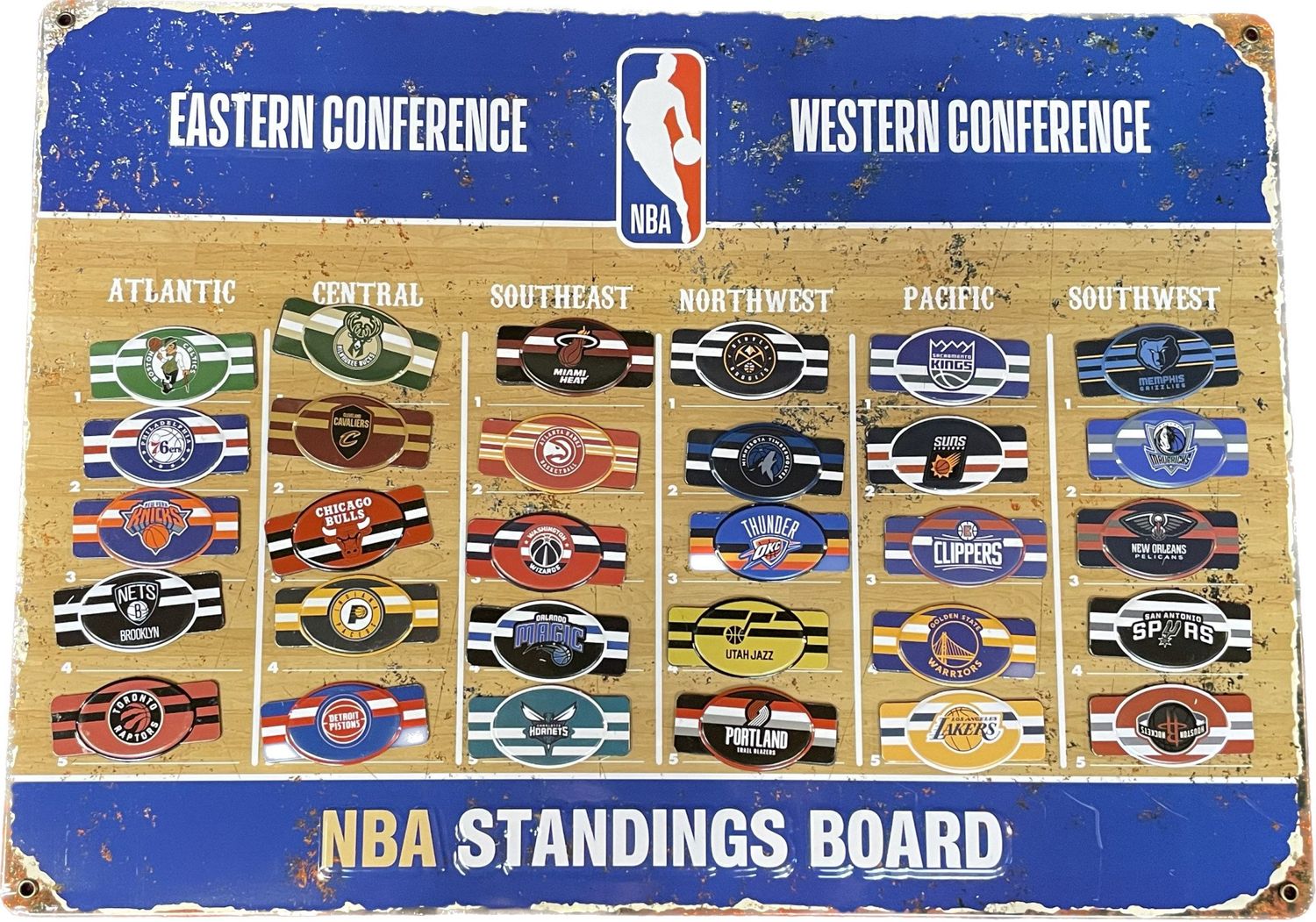 Truly Magnetic Standings Board - NBA