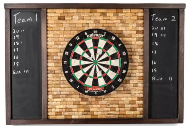 Presidential Dart Surround Backboard with Wine Cork in Espresso