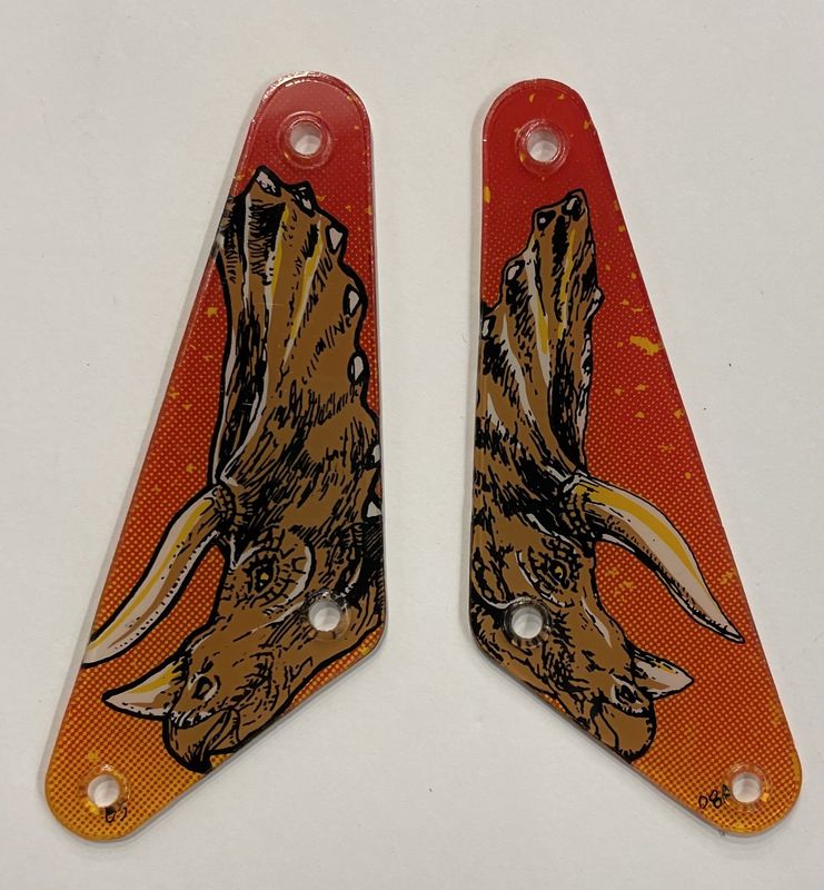 Jurassic Park Dinosaur Pinball Plastic Slingshot Set of 2