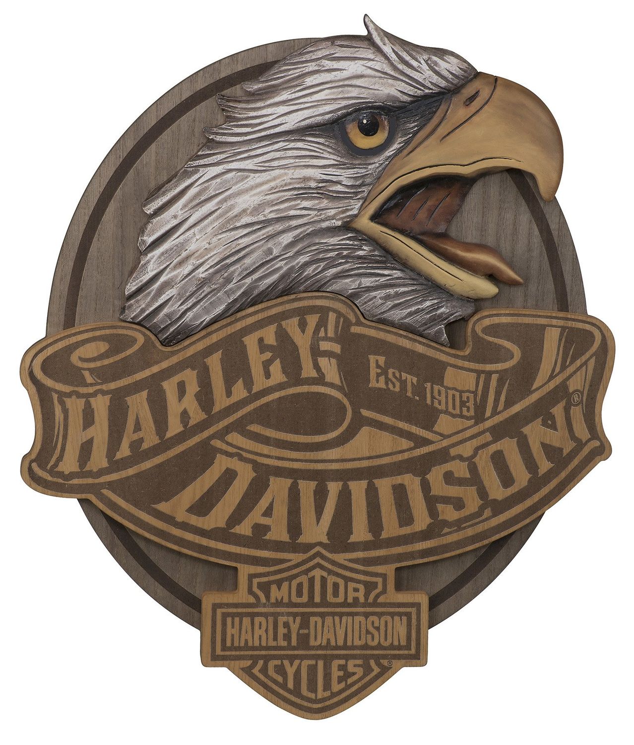 H-D Carved Eagle Pub Sign