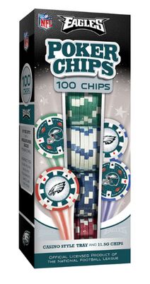 Philadelphia Eagles Poker Game Chips 100pc