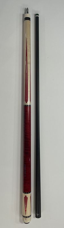 JP07R-R Pechauer Red Custom Cue Stick with Rogue 12.4mm Carbon Fiber Shaft