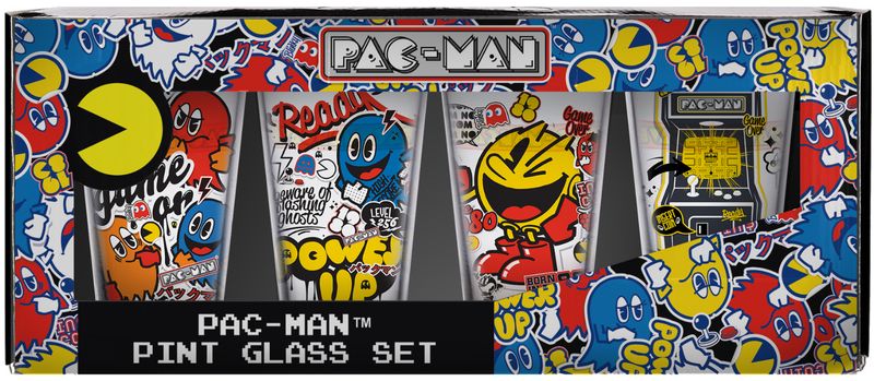 PAC MAN STICKER BOMB PINT GLASS SET