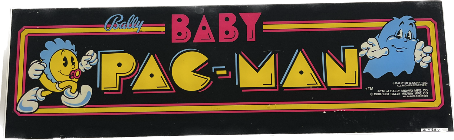 BABY PAC MAN Glass Marquee