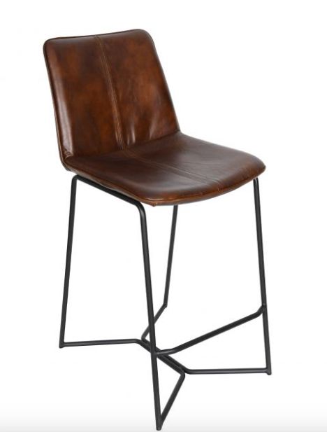 Essex 18&quot; Morgan Counter Height Barstool Chair Hand Washed Chestnut