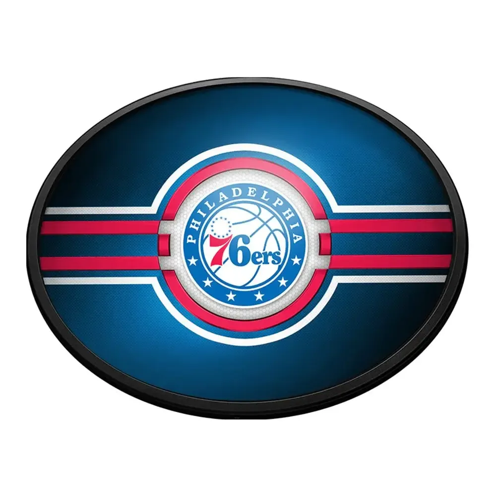 NBPHIL-140-01 76ers: Oval Slimline Lighted Wall Sign