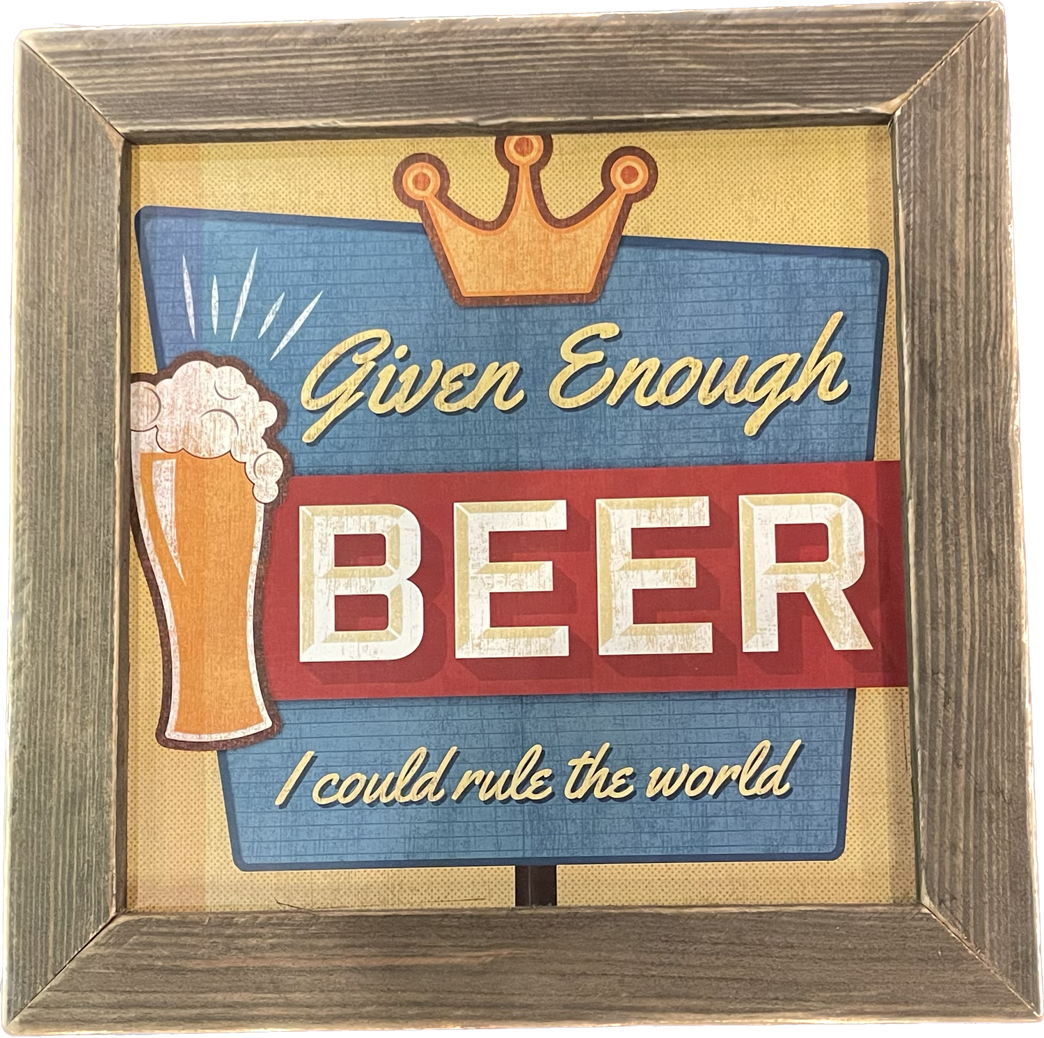 12 x 12 Given Enough Beer I Could Rule the World