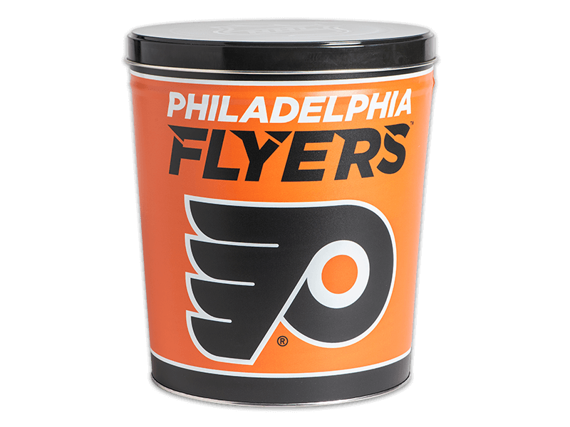 Philadelphia Flyers Pretzel Tin. -3-bag Variety Sampler includes 2 bags (Original Splits (11oz), &amp; 1 bag Original Shells (10oz)