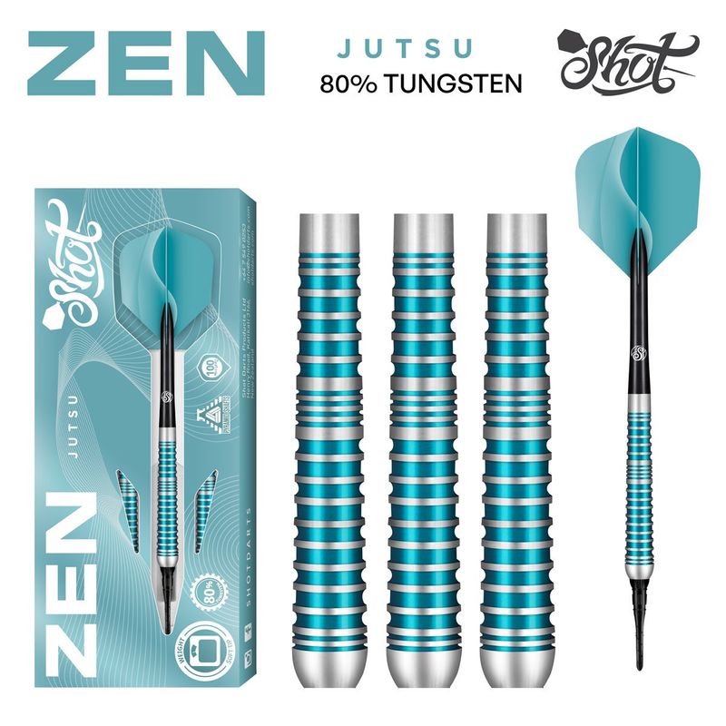 Zen Jutsu SOFT 2.0 Tip Dart Set - 80% Tungsten - 20gm