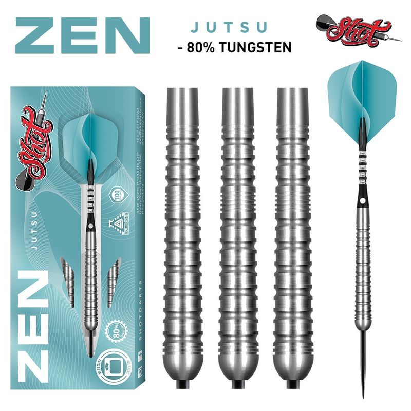 Zen Jutsu 2.0  Steel Tip Dart Set - 80% Tungsten - 25gm