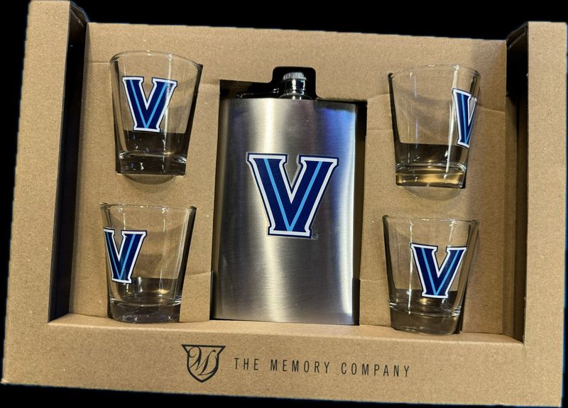 Villanova Flask &amp; Shot Glass Set