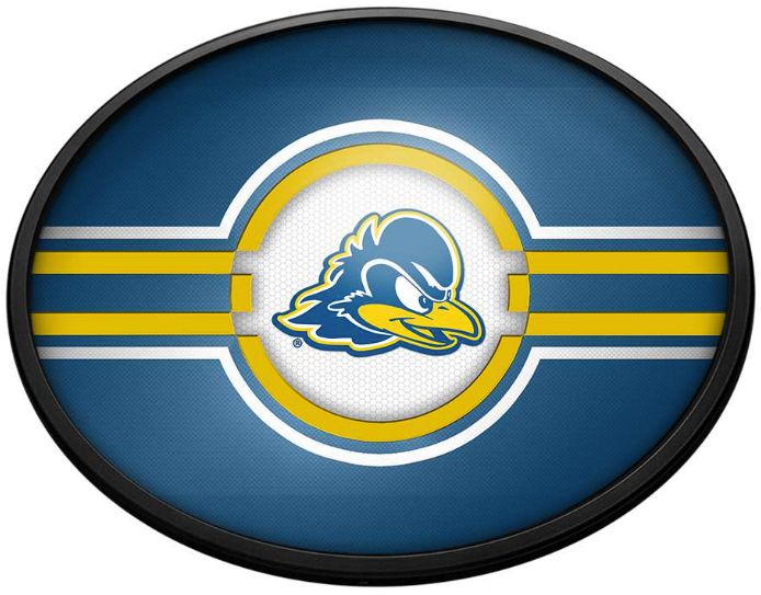 Delaware Blue Hens: Oval Slimline Lighted Wall Sign