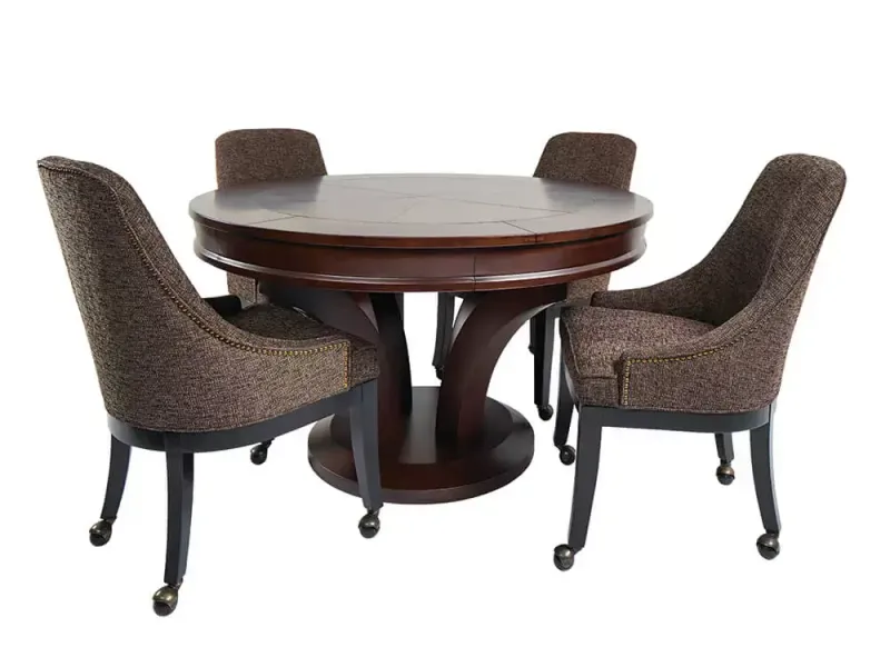 Presidential Hamilton Game Table Set with 4 Chairs - Espresso