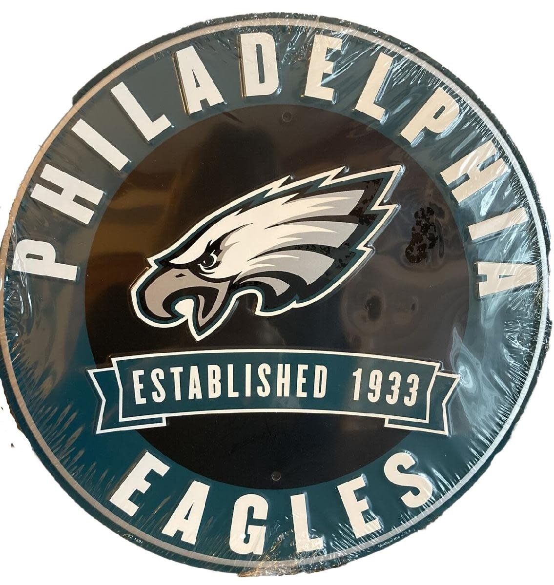 Metal Established Date Round Sign Philadelphia Eagles Circular Sign