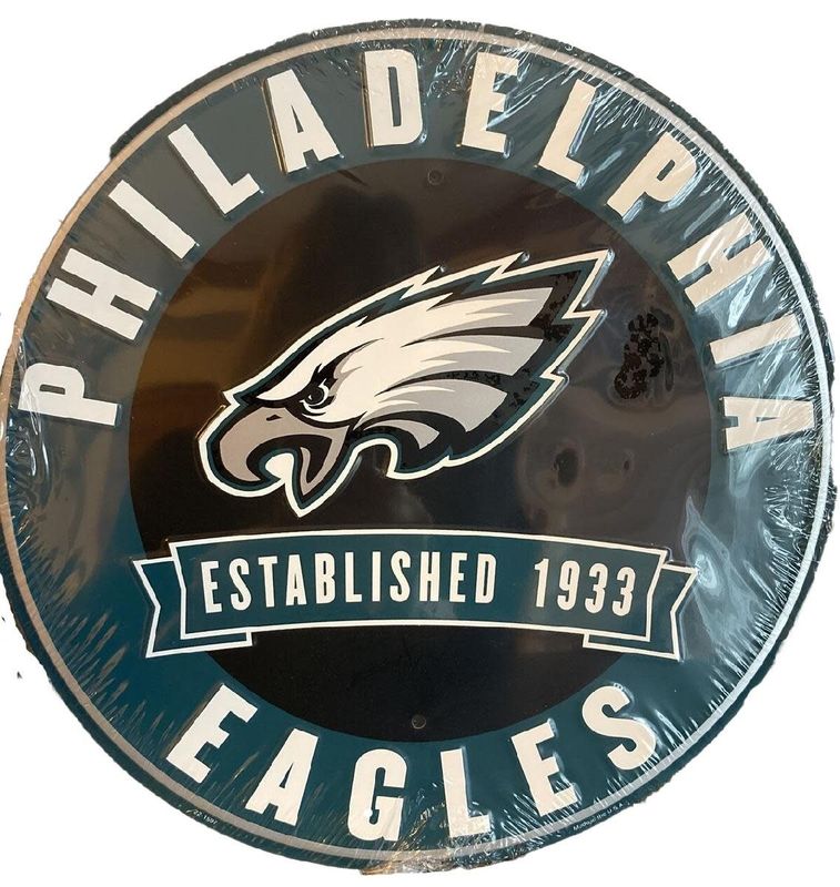 Metal Established Date Round Sign Philadelphia Eagles Circular Sign