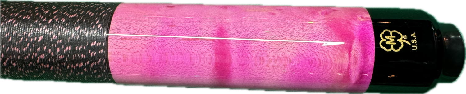 GS07 Custom Cue Stick with pink stain black &amp; pink wrap