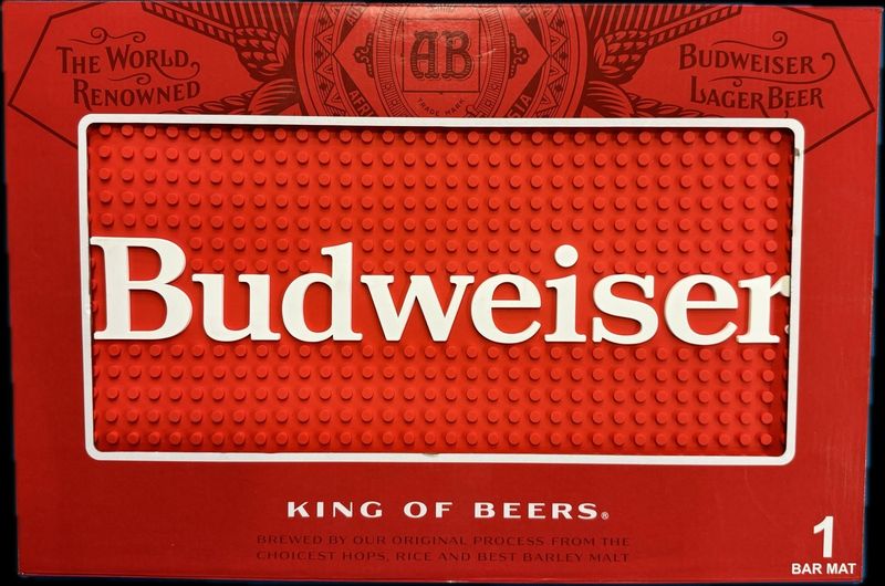 Large Budweiser King of Beers Lager Bar Matt