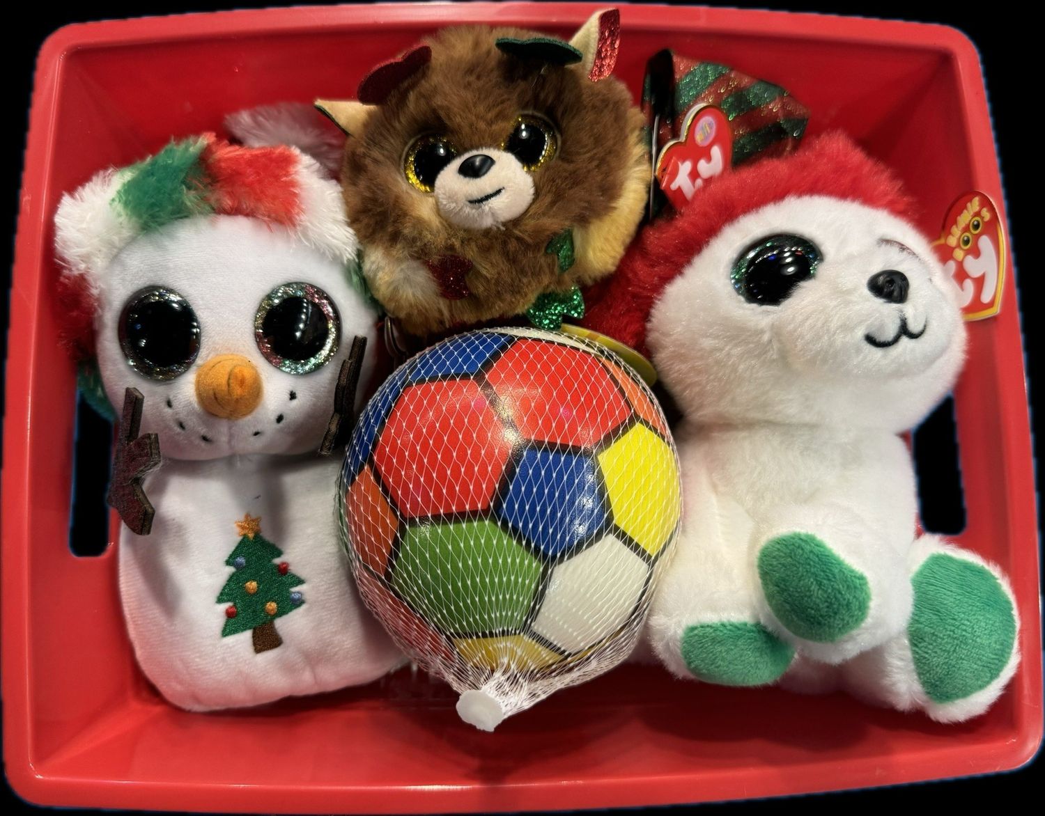 Ty Plush Stuffed Animal Christmas Gift Basket