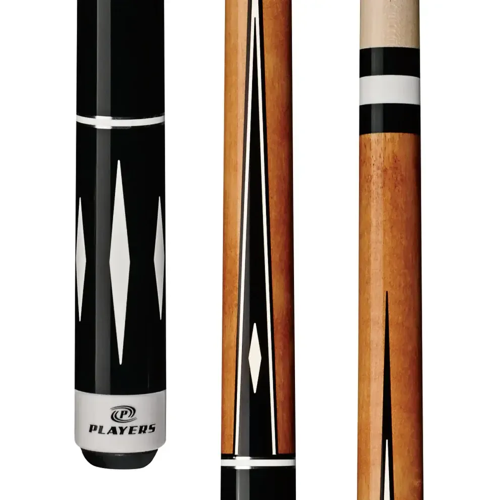 Players Black &amp; White Diamond Wrapless  C-804 Cue Stick