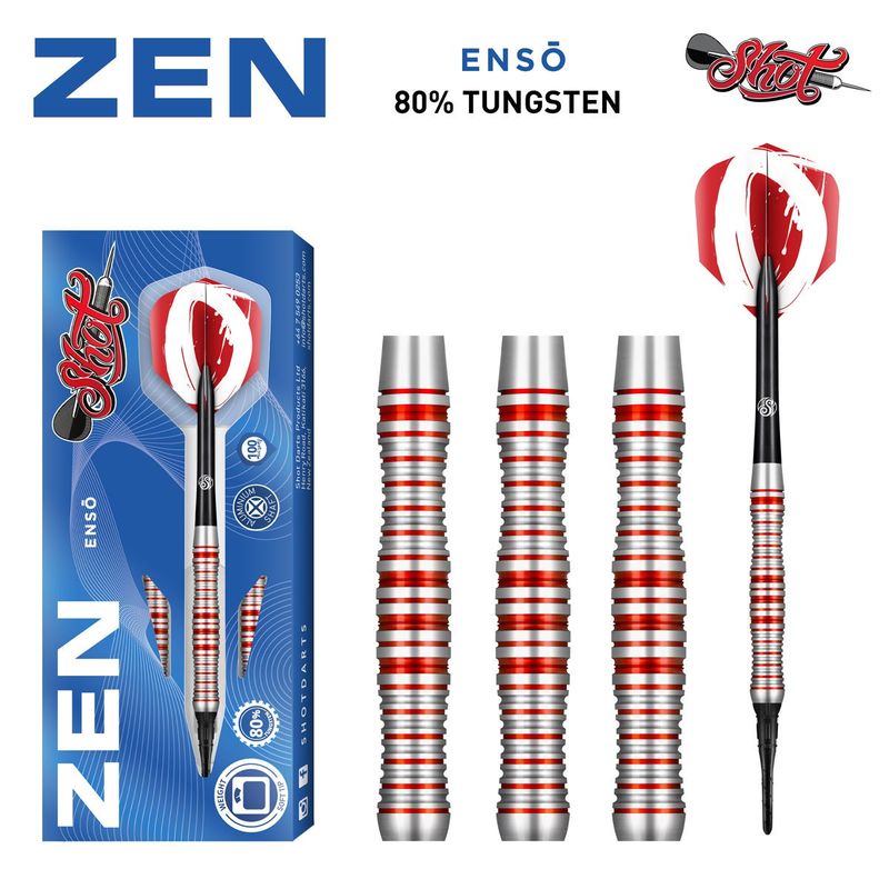 ZEN ENSO SOFT TIP DART SET - 80% TUNSGSTEN -18GM