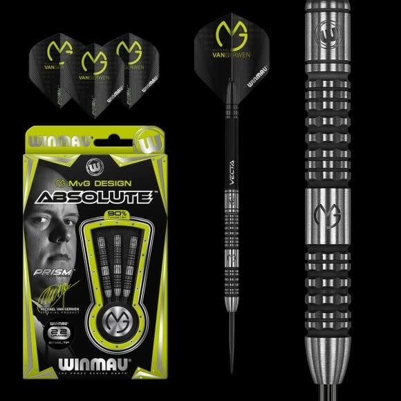 Winmau MVG Absolute 90% Tungsten Steel Tip Darts 22g