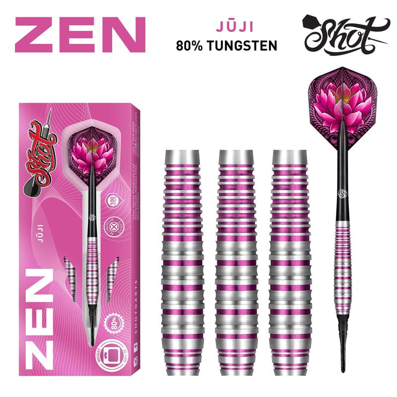 Zen Juji Soft Tip Dart Set - 80% - Tungsten- 20gm