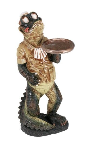 Gator Waiter Sculpture
