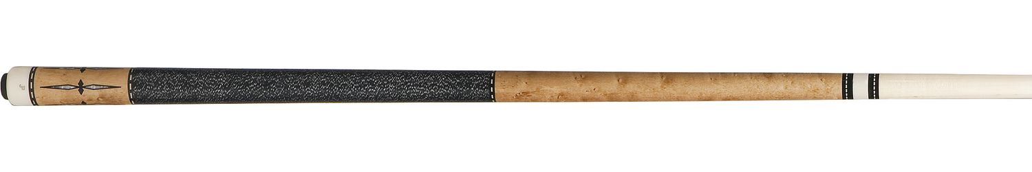 JP03-S Pechauer Natural Stain with Black &amp; White Linen Wrap Cue Stick 12.75mm