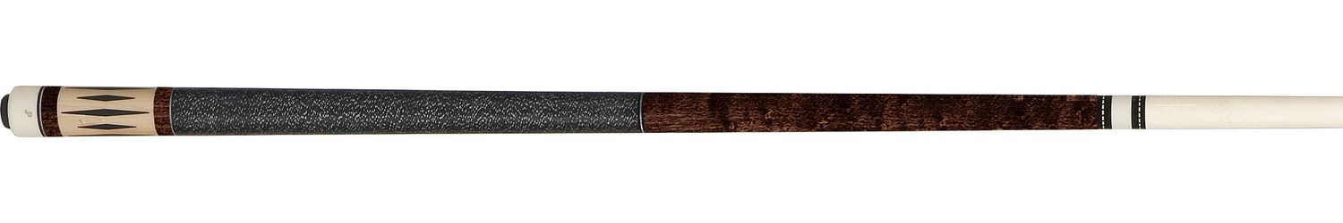 JP02-S Pechauer  Custom Cue Stick 12.75mm - Black Stain w/ Blk/White Linen Wrap
