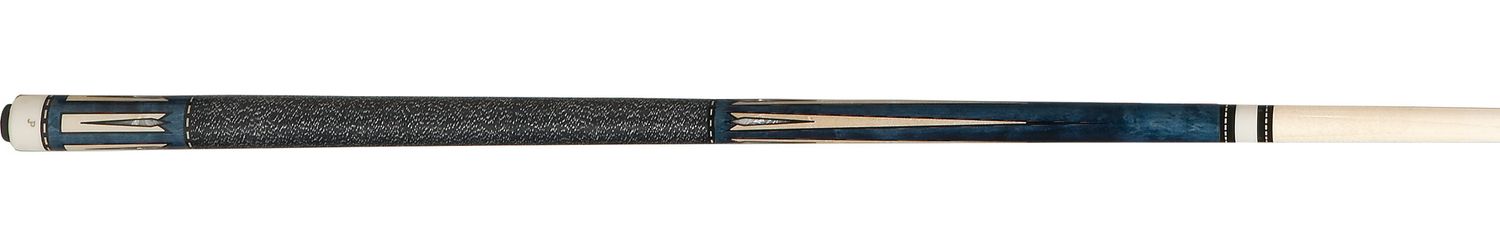 JP11-S Pechauer Cue Stick Turquoise Stain with Black &amp; White Linen Wrap 12.25mm